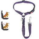 Premium Reflective Adjustable Dog Harness Leash with Anti-Shock Buffer - Ideal for Pet Safety and Comfort  ourlum.com Plus insert Purple  