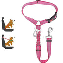 Premium Reflective Adjustable Dog Harness Leash with Anti-Shock Buffer - Ideal for Pet Safety and Comfort  ourlum.com Plus insert Rose Red  