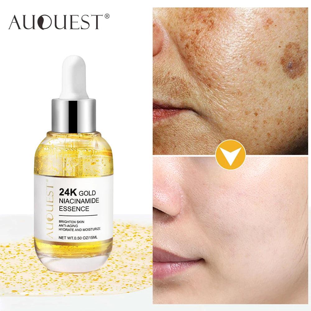Golden Glow Anti-Aging Essence with Niacinamide for Radiant Skin  ourlum.com   