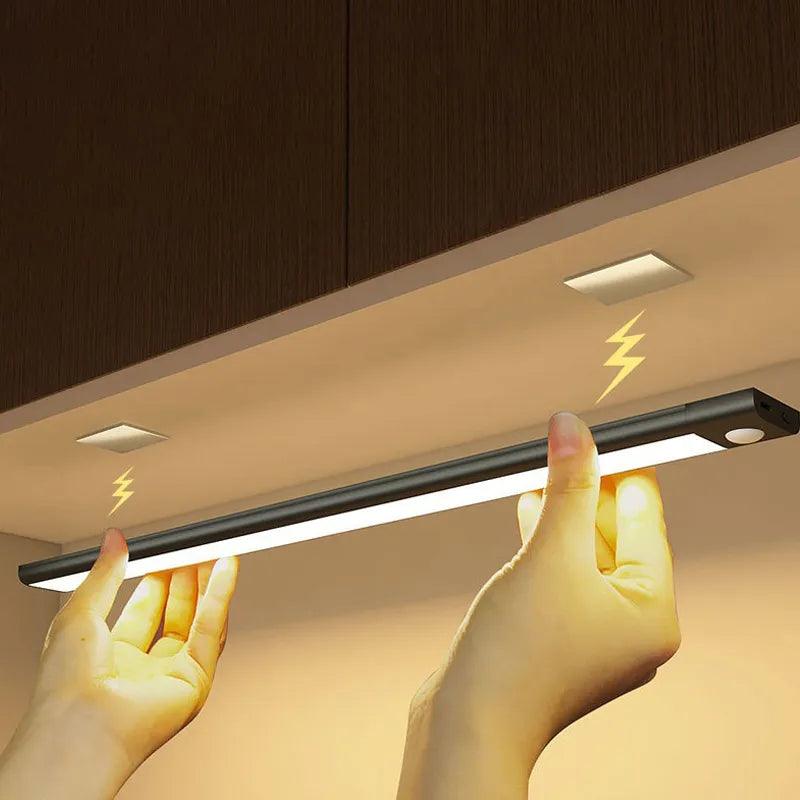 Motion Sensor LED Under Cabinet Light with USB Recharge - Modern Kitchen Closet Lamp  ourlum.com   