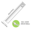 Motion Sensor LED Under Cabinet Light with USB Recharge - Modern Kitchen Closet Lamp  ourlum.com Warm White 3000K Silver 20cm 