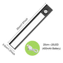 Motion Sensor LED Under Cabinet Light with USB Recharge - Modern Kitchen Closet Lamp  ourlum.com Warm White 3000K Black 20cm 