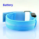 Night Runner's LED Safety Armband for Outdoor Activities  ourlum.com Battery United State 