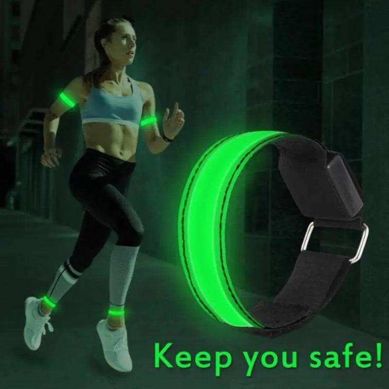 Night Runner's LED Safety Armband for Outdoor Activities  ourlum.com   