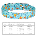 Nylon Floral Print Pet Collar with Adjustable Fit for Dogs and Cats  ourlum.com 238 blue XS 