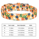 Nylon Floral Print Pet Collar with Adjustable Fit for Dogs and Cats  ourlum.com 238 orange XS 