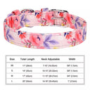 Nylon Floral Print Pet Collar with Adjustable Fit for Dogs and Cats  ourlum.com 238 pink XS 