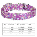 Nylon Floral Print Pet Collar with Adjustable Fit for Dogs and Cats  ourlum.com 238 purple XS 