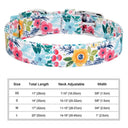 Nylon Floral Print Pet Collar with Adjustable Fit for Dogs and Cats  ourlum.com 238 white XS 