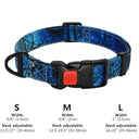 Nylon Floral Print Pet Collar with Adjustable Fit for Dogs and Cats  ourlum.com 075 blue XS 