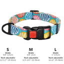 Nylon Floral Print Pet Collar with Adjustable Fit for Dogs and Cats  ourlum.com 075 orange XS 