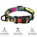 Nylon Floral Print Pet Collar with Adjustable Fit for Dogs and Cats  ourlum.com 075 rose XS 