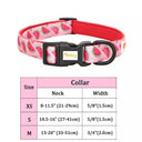 Nylon Floral Print Pet Collar with Adjustable Fit for Dogs and Cats  ourlum.com 184 red XS 