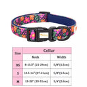 Nylon Floral Print Pet Collar with Adjustable Fit for Dogs and Cats  ourlum.com 184 rose XS 