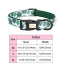 Nylon Floral Print Pet Collar with Adjustable Fit for Dogs and Cats  ourlum.com 184 green XS 