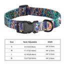 Nylon Floral Print Pet Collar with Adjustable Fit for Dogs and Cats  ourlum.com 201 green XS 