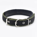 Adjustable Foam Padded Nylon Pet Collar for Dogs and Cats - Comfortable Neckband for Small to Large Pets  ourlum.com Black Green Edge S 1.5x40CM 