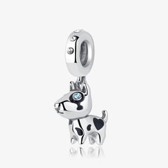 Love Pet Paw Charm: Sterling Silver for Pandora Jewelry - Elegant Cubic Zirconia Design