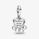 Love Pet Paw Charm Sterling Silver for Pandora Jewelry