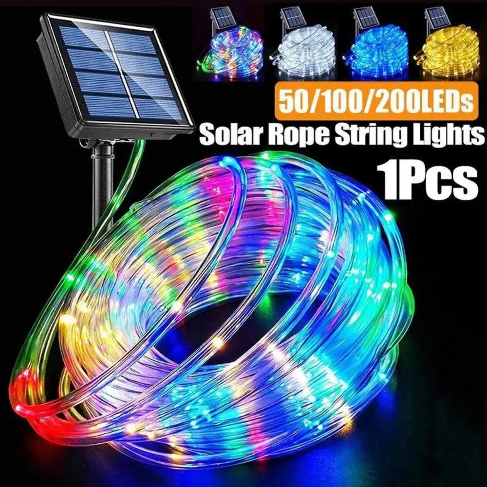 Solar Powered Outdoor Christmas Fairy Lights with Multiple Lighting Modes - 12m/22m WaterProof Garden Decoration for Xmas, Weddings, and Events  ourlum.com   