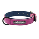 Personalized Leather Dog Collar with Inner Padding and ID Tag - Ideal for Pitbulls and Bulldogs  ourlum.com Purple S 