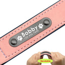 Personalized Leather Dog Collar with Inner Padding and ID Tag - Ideal for Pitbulls and Bulldogs  ourlum.com   