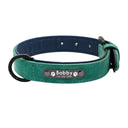 Personalized Leather Dog Collar with Inner Padding and ID Tag - Ideal for Pitbulls and Bulldogs  ourlum.com Green S 