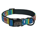 Colorful Personalized Nylon Dog Collar and Leash Set with Custom ID - Ideal for Small, Medium, Large Dogs  ourlum.com Coffee Collar S 