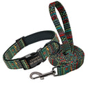 Colorful Personalized Nylon Dog Collar and Leash Set with Custom ID - Ideal for Small, Medium, Large Dogs  ourlum.com Set Green S 