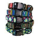 Colorful Personalized Nylon Dog Collar and Leash Set with Custom ID - Ideal for Small, Medium, Large Dogs  ourlum.com   