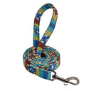 Colorful Personalized Nylon Dog Collar and Leash Set with Custom ID - Ideal for Small, Medium, Large Dogs  ourlum.com Coffee Leash S 