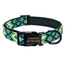 Colorful Personalized Nylon Dog Collar and Leash Set with Custom ID - Ideal for Small, Medium, Large Dogs  ourlum.com Blue Collar S 