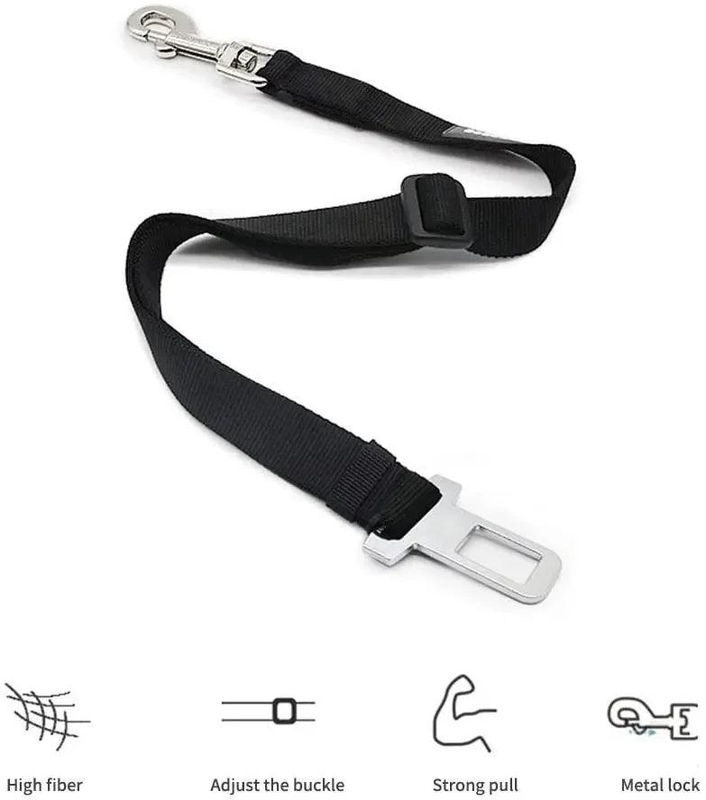 Adjustable Pet Car Seat Belt with Safety Harness for Dogs - Premium Quality Nylon Material  ourlum.com   