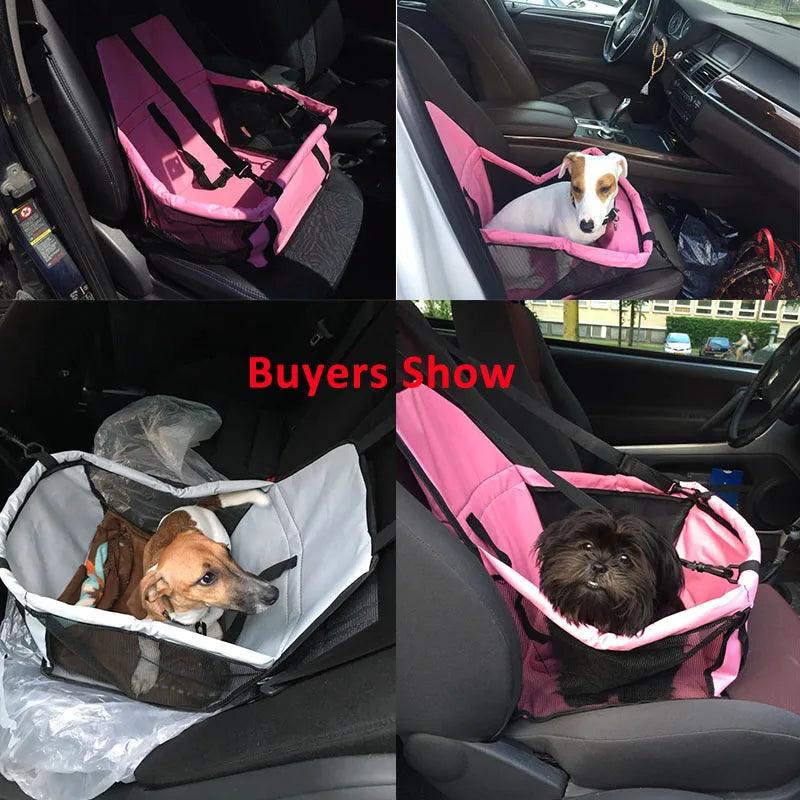 Waterproof Pet Dog Car Seat Cover with Safe Traction Buckle - Multi-Functional Travel Basket for Cats and Puppies  ourlum.com   
