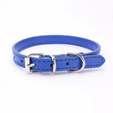 Adjustable Pet Collar with Alloy Buckle for Small to Medium-sized Pets  ourlum.com Dark blue 30x1.3CM 