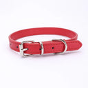 Adjustable Pet Collar with Alloy Buckle for Small to Medium-sized Pets  ourlum.com red 30x1.3CM 