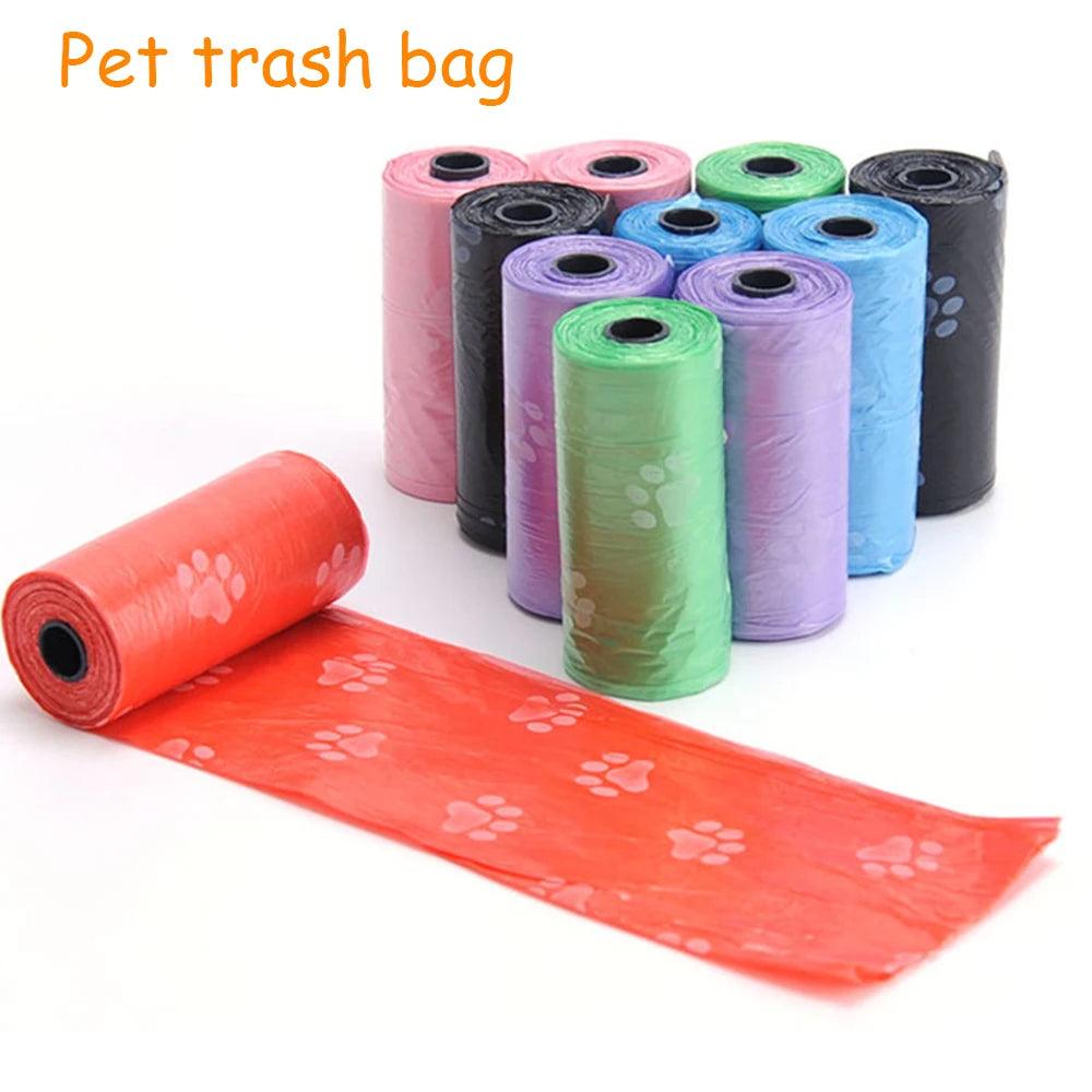 Eco-Friendly Dog Waste Bags with Paw Prints Design - Pack of 50  ourlum.com   