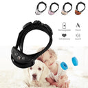 Pink Nylon Pet Bark Control Collar with Adjustable Sensitivity - Waterproof and Rechargeable  ourlum.com   