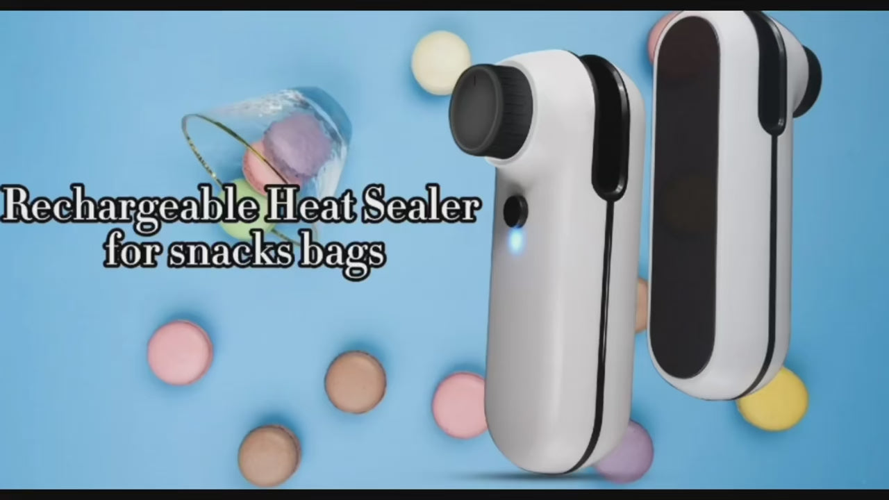 Portable Packaging Heat Sealer with Cable USB Rechargeable Bag Mini Heat Sealer Easily Seal Snacks Plastic Bags for Storage