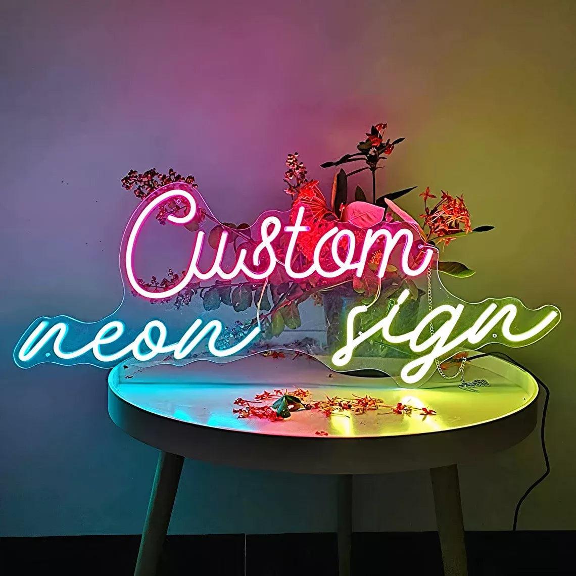 Neon Glow Customized Sign for Personalized Space Illumination  ourlum.com 50 USD AU 