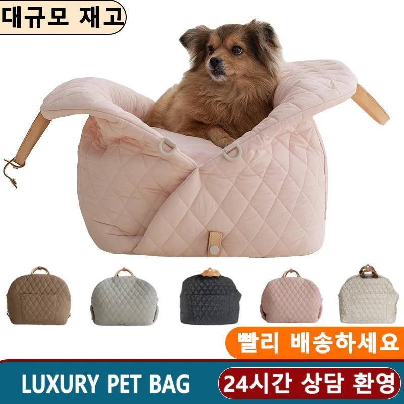 Puppy Go Out Portable Dog Travel Bag with Seat Belt and Bed for Small Breeds  ourlum.com   