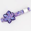 Enchanted Purple Floral Dog Collar Set Rose Gold Fashion