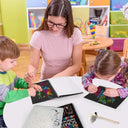 Rainbow Scratch Art Kit for Kids - Creative DIY Drawing Set with Wooden Tools - Educational Arts and Crafts Toy  ourlum.com   