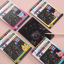 Rainbow Scratch Art Kit for Kids - Creative DIY Drawing Set with Wooden Tools - Educational Arts and Crafts Toy  ourlum.com   