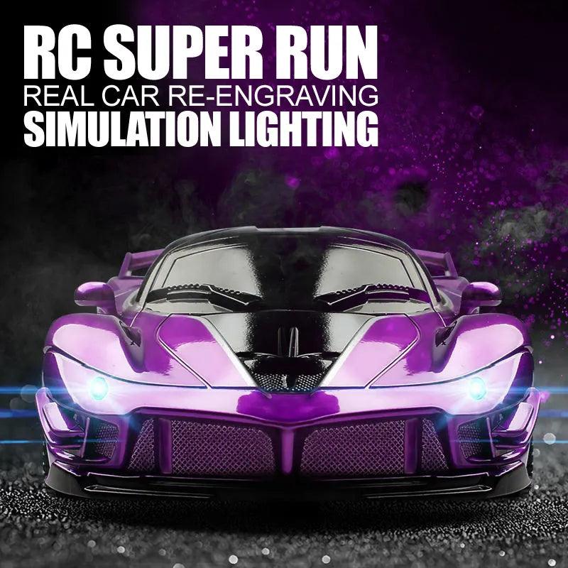 LED Light RC Car 2.4G Remote Control Sports Racing Vehicle for Kids - High Speed Drift Toy for Boys and Girls  ourlum.com   