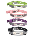 Customized Reflective Leather Cat Collar with Personalized ID - Engrave Name & Phone Number for Safety  ourlum.com   