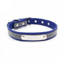 Customized Reflective Leather Cat Collar with Personalized ID - Engrave Name & Phone Number for Safety  ourlum.com Dark Blue XS 