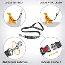 Secure Reflective Nylon Dog Car Seat Belt Leash Harness for Small Dogs  ourlum.com   