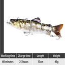 Ultimate Robotic Swimming Fishing Lures with Rechargeable LED Light  ourlum.com Old real fish color  