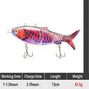 Ultimate Robotic Swimming Fishing Lures with Rechargeable LED Light  ourlum.com NEW DZY purple  